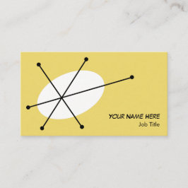 Carte de visite jaune éblouissant