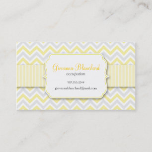 Carte De Visite Jaune élégant moderne de Chevron