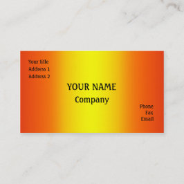 Carte De Visite Jaune et orange