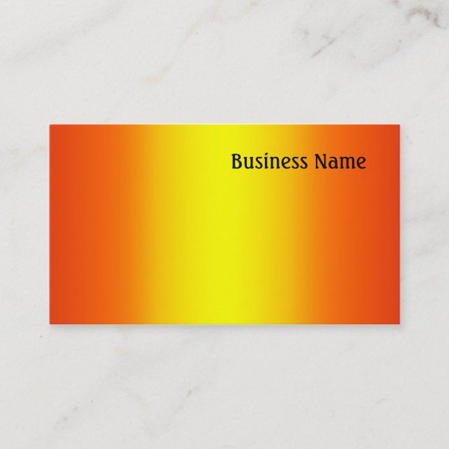 Carte De Visite Jaune et orange (Devant)