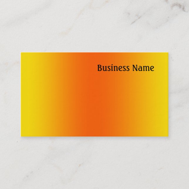 Carte De Visite Jaune et orange (Devant)