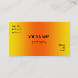 Carte De Visite Jaune et orange