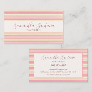 Carte De Visite Jaune et rose