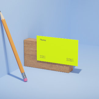 Carte De Visite jaune fluorescent