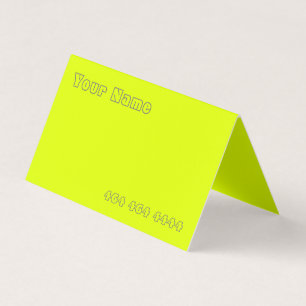 Carte De Visite jaune fluorescent - ajouter du code QR