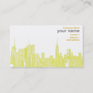 Carte De Visite Jaune foncé NYC