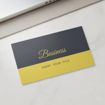 Carte de visite jaune minimaliste à la mode Inkwel