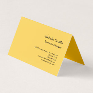 Carte De Visite Jaune minimaliste professionnel moderne
