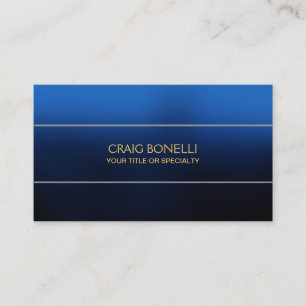 Carte de visite jaune or bleu clair