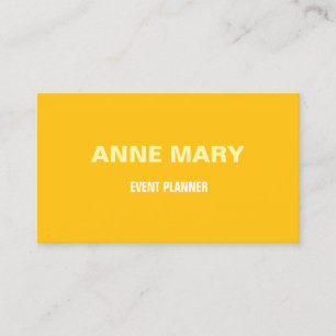 Carte De Visite Jaune Orange Professionnel Gestionnaire d'événemen