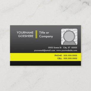 Carte De Visite jaune professionnel 2