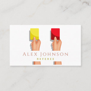 Carte De Visite Jaune Red Card Soccer arbitre Sport Jeu Ref