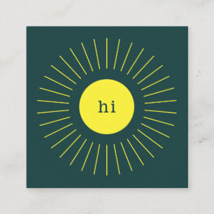 Carte de visite jaune soleil graphique Cartes de