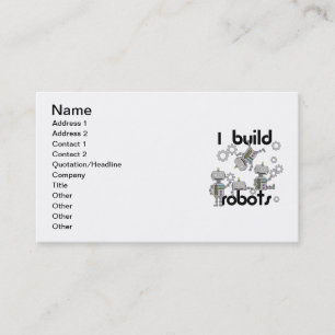 Carte De Visite Je construis des robots