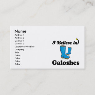 Carte De Visite je crois aux galoches