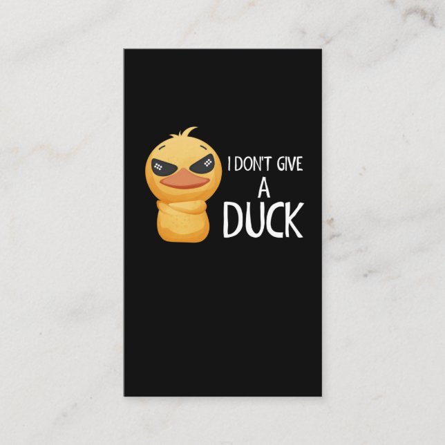 Carte De Visite Je ne donne pas un canard fou de sarcasme (Devant)
