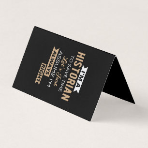 Carte De Visite Je suis historien pour gagner du temps Supposons q
