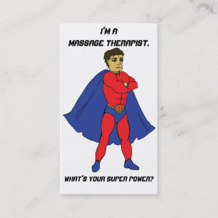 Carte De Visite Je suis massothérapeute. Quel est ton super pouvo
