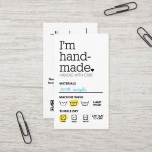 Carte De Visite Je suis minimaliste de fabrication artisanale Cart