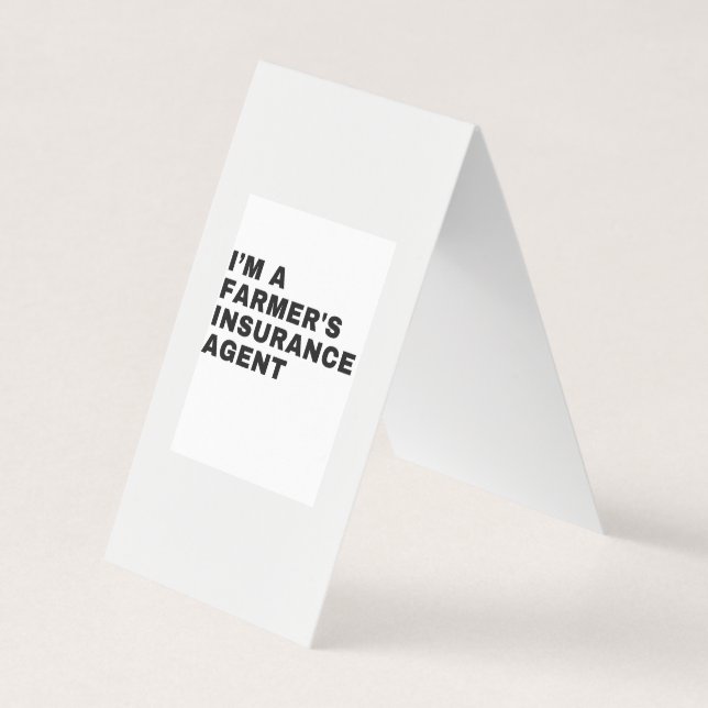 CARTE DE VISITE JE SUIS UN AGENT D'ASSURANCE AGRICOLE (Devant)