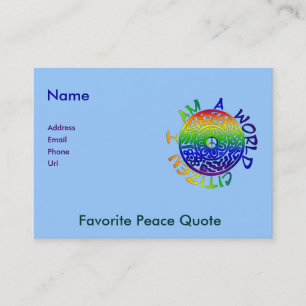 Carte De Visite Je suis un citoyen du monde