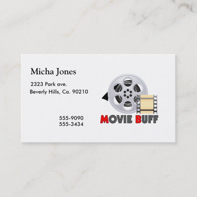 Carte De Visite Je suis un cuir épais de film (Devant)