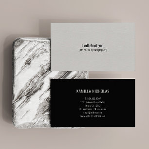 Carte De Visite Je Te Tirerai Photographe professionnel