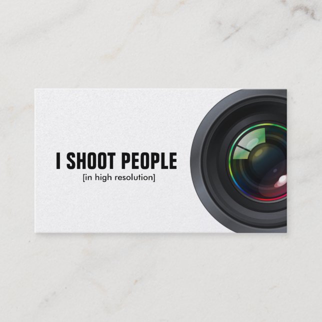 Carte De Visite Je tire des personnes - photographe (Devant)
