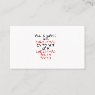 CARTE DE VISITE JE VEUX DÉFINIR UNE PHOTO DE NOËL BOOTH