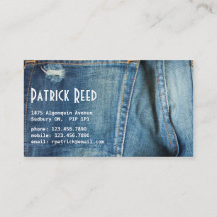 Carte De Visite Jeans - style E