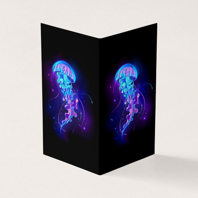 Carte De Visite Jellyfish éclatante couleur (Extérieur)