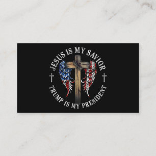 Carte De Visite Jésus est mon sauveur Trump est mon président 2024
