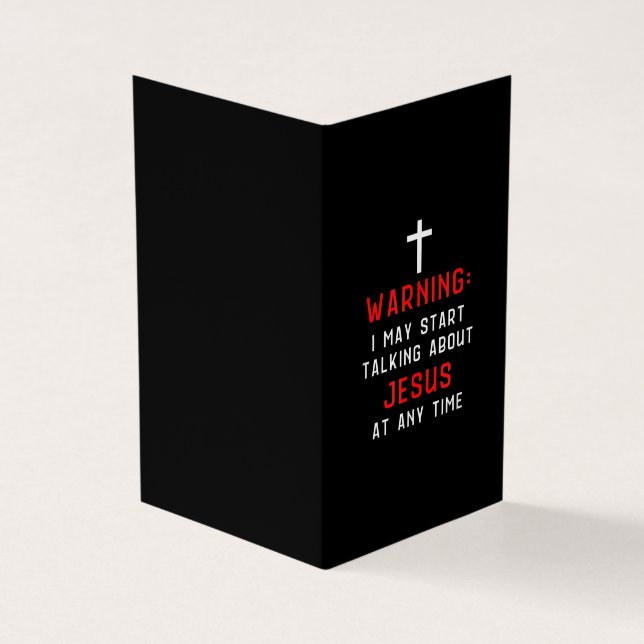 Carte De Visite Jesus Love |Warning I May Start Talking About Jésu (Extérieur)