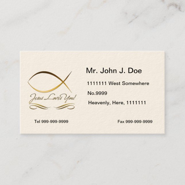 Carte De Visite Jésus vous aime (Devant)