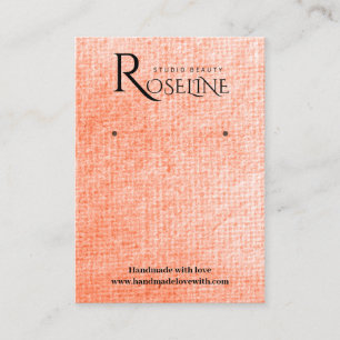Carte De Visite Jetée de bijoux Peach Light Orange aquarelle