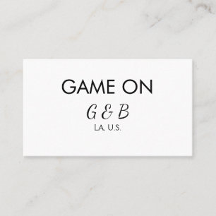 Carte De Visite Jeu ajouter nom du couple mariage lieu ville g
