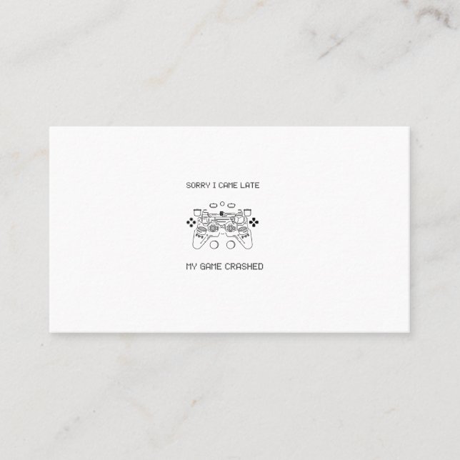 Carte De Visite Jeu amusant gamer_jeu écrasé (Devant)