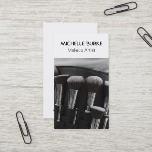 Carte De Visite Jeu de brosses monochromes   Artiste de maquillage