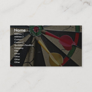 Carte De Visite Jeu de Cible de flechettes