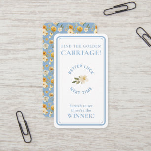 Carte De Visite Jeu de grattage du Carrosse Doré Bleu Non-Gagnant 