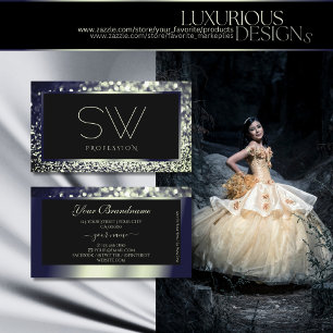 Carte De Visite Jeu de yeux bleu argent Ombre Parties scintillant 