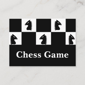 Carte De Visite Jeu d'échecs du Cavalier Noir
