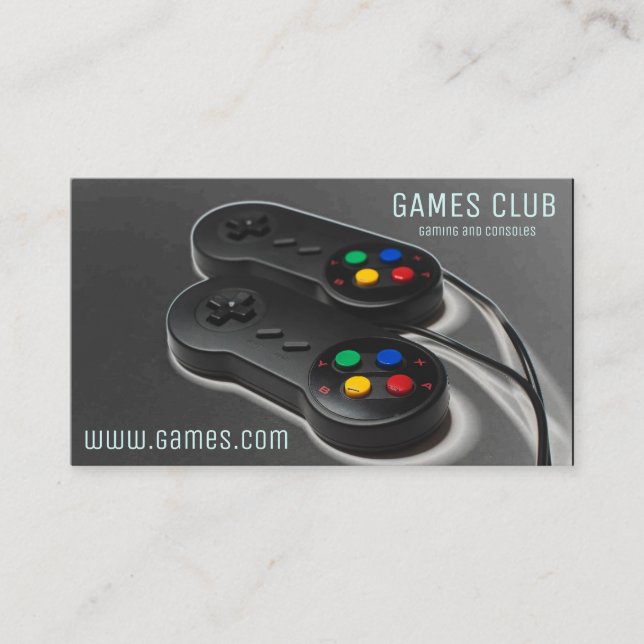 Carte De Visite Jeu en ligne entreprise informatique (Devant)