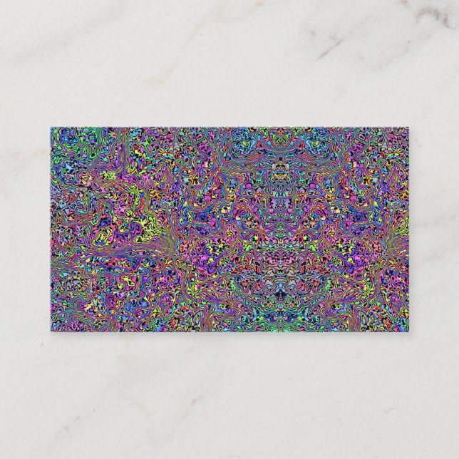 Carte De Visite Jeu hippie de marbre Tie Dye Arc en ciel (Devant)