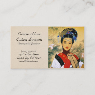Carte De Visite Jeune bel art chinois frais de princesse Guo Jin