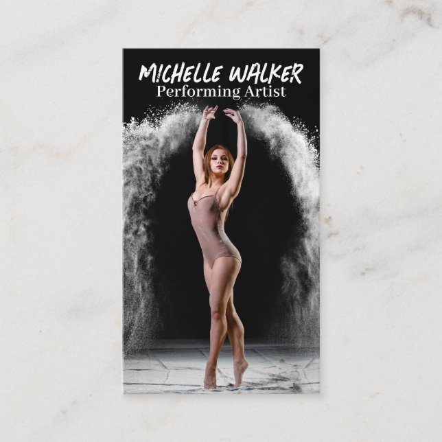 Carte De Visite Jeune Femme En Danse (Devant)