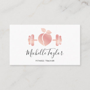 Carte De Visite Jeune Rose Blush Gold Fitness