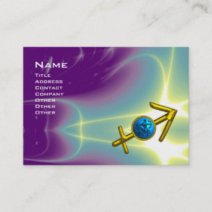 CARTE DE VISITE JEWEL D'OR SAGITTARIUS EN VAGUES CLAIRES