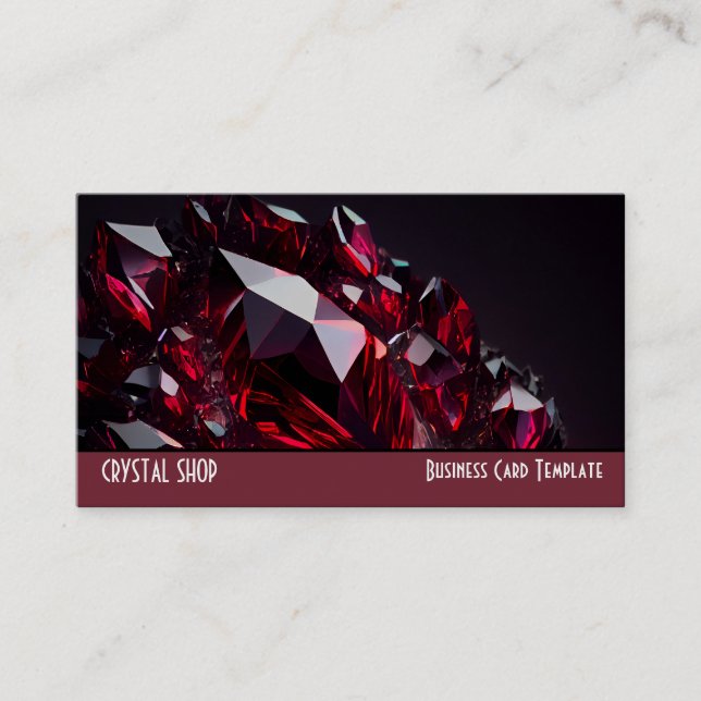 Carte De Visite Jewel Gemstones Red Ruby (Devant)