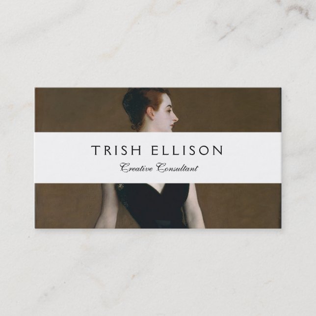 Carte De Visite John Singer Sargent Madame X Classic Portrait (Devant)